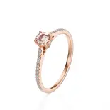 Pierścionek z różowego złota z morganitem AJPZ_093 Pierścionek z różowego złota z morganitem AJPZ_093